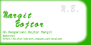 margit bojtor business card